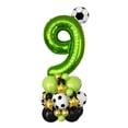 thumbnail image 2 of 40-Inch Green Football Number Balloon – Soccer-Themed Latex & Foil Decor for Boys’ 1st–9th Birthday (Paper), 2 of 6