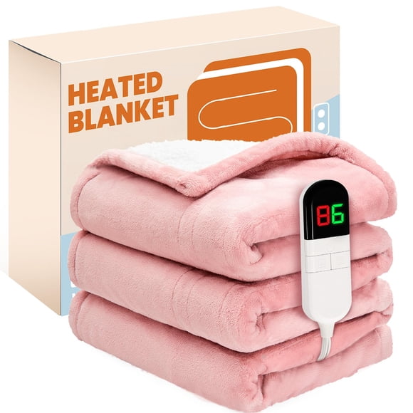 Manta térmica PTQ Electric Frannel & Sherpa 150x210 cm Rosa
