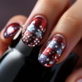 thumbnail image 6 of Press On Nails 24PCS Independence Day Flag Design Fake Nails Glue On Nails with Glue American Patriotic Nail Art for Women, 6 of 6
