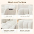 thumbnail image 4 of COMHOMA Nursery Rocking Chair, Teddy Upholstered Glider Rocking Chair with Side Pockets, Accent Chair with High Backrest Reading Chair for Adult, Nursery, Bedroom, Living Room,Offices,White, 4 of 7