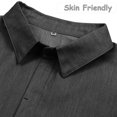 thumbnail image 5 of Thrilos Mens Dress Shirts Long Sleeve Tops Button Up Work Shirts Casual Linen Shirt for Men, 5 of 7
