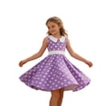 thumbnail image 4 of FYDUU Robes Filles Sans Manches Années 50 Vintage à Pois Robe de Soirée Rétro Col Peter Pan Décontractée Robe d'Été Quotidienne Mignonne Robe d'Été, 4 of 4