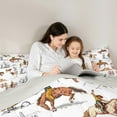 thumbnail image 5 of Manfei Western Cowboy King Size Comforter Sets, Brown Farm Horse Bedding Comforter Set, Tropical Desert Cactus Bedding Set, Breathable Bedroom Decor, Reversible 3pcs, 5 of 8