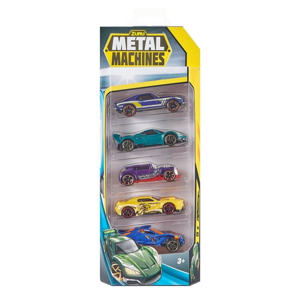 Ensemble de 5 petite voitures de course Machines en métal (les styles peuvent varier)