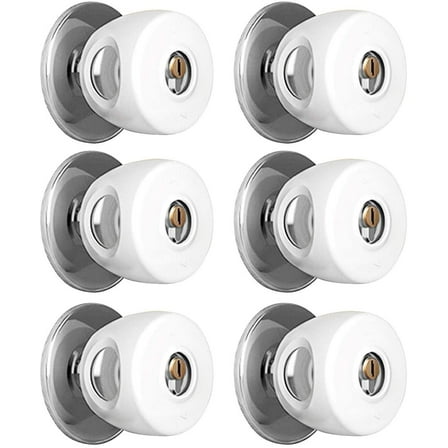 FGLHS 6 Pack Child Safety Door Knob Cover Baby Doorknob Handle Cover, Kids Proof Door Knob Covers Lockable Design for Home Bedroom Living room