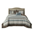 thumbnail image 2 of Madison Park Princeton 5-Piece Cotton Reversible Jacquard Bedspread Set - Blue, 2 of 5