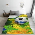 thumbnail image 4 of Soccer Blanket Soccer Bedding Throw Blankets Cozy Fleece Flannel Soft Warm Plush Lightweight Football Decor Soccer Gifts Stuff for Boys Men Girls Adults Teens Kids for Couch Sofa Bed 40"X50", 4 of 6