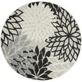 thumbnail image 2 of Nourison Aloha Indoor/Outdoor Black White 4' x ROUND Area Rug, (4x Round), 2 of 10