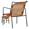 thumbnail image 4 of vidaXL Relaxing Armchair with a Footrest Brown Real Leather, 4 of 5