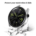 thumbnail image 3 of Funda de vidrio templado con marco de PC compatible con Huawei Watch GT3 42 mm/46 mm, cubiertas a prueba de golpes para relojes inteligentes, 3 of 8