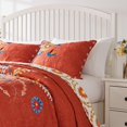 thumbnail image 3 of Greenland Home Fashions Barefoot Bungalow Topanga Funda de almohada King Naranja, 3 of 5