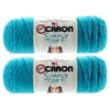 Bulk Buy: Yarn Solids (2-pack) (Blue Mint), 2 skeins of Caron simply soft yarn. 12 ounces/630yds (340.2g/576m) per 2-pk By Caron Simply Soft