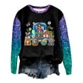 thumbnail image 7 of TAIAOJING Womens Comfortable Easter Print O Neck Sweatshirt Round Neck Fit Pullover Tops Long Sleeve Workout Shirts Loose Blouse, 7 of 7