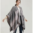 thumbnail image 4 of PIKADINGNIS Women Warm Shawls Open Front Sweater Cape Poncho Winter Wrap Blanket Cardigan Coat, 4 of 5