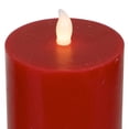 thumbnail image 7 of Northlight LED Flameless Flickering Wax Pillar Candles - 8" - Red - Set of 3, 7 of 7