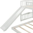 thumbnail image 6 of White Twin Over Twin Bunk Bed with Slide and Ladder, 6 of 8