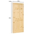 thumbnail image 6 of Kimberly Bay Colonial 6-Panel Solid Core Knotty Pine Unfinished Interior Door Slab, 6 of 10