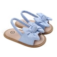 thumbnail image 2 of Baby Girl Bowknot Sandals Summer Beach Shoes Outdoor First Walker Infant Girls oft Sole Princess Flat Non-Slip Shoes, 2 of 7