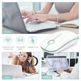 thumbnail image 6 of VIVEFOX Wireless Mouse for Laptop, 2.4G Ultra Thin Silent Mouse, with USB Nano Receiver Portable Mobile Optical Cordless Mouse for Laptop, PC, Computer, Mac(Green and White), 6 of 7
