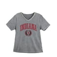 thumbnail image 5 of Women's Gameday Couture Gray Indiana Hoosiers Iconic Edge Rhinestone V-Neck T-Shirt, 5 of 7
