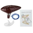 thumbnail image 3 of Ocarina 12 hoyos Alto C Zelda Ocarina Vaso de cerámica Flauta Instrumento musical de viento con Musicbook Lanyard Soporte de exhibición Regalo musical para principiantes Meterk Ocarina, 3 of 5