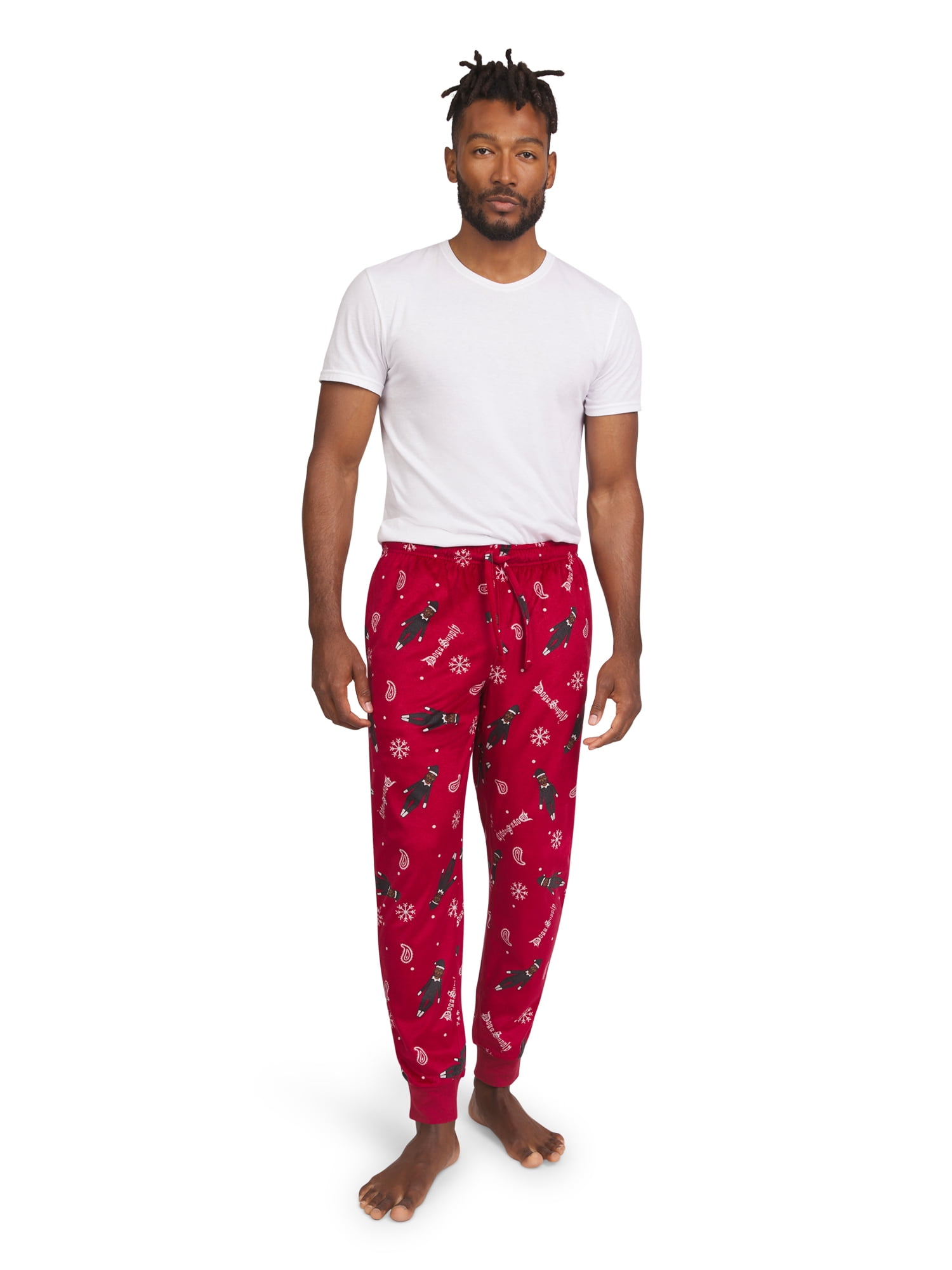 Dogg Supply Men's Microfleece Pull-On Sleep Joggers with Pockets, Sizes S-XL