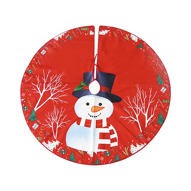 Randolph Christmas Snowman Print Christmas Tree Skirt Tree Bottom
