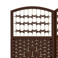 thumbnail image 6 of HOMCOM 3 Panel Room Divider, Folding Screen, 5.6', Brown, 6 of 9