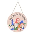 thumbnail image 1 of Kearding Señal de bienvenida para puerta delantera, adorno para puerta, diseño de escena para interiores y exteriores, bricolaje, ventana, pared, gnomo, Kits de decoración para fiestas Kearding HA070399-00, 1 of 1