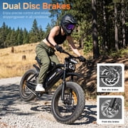 20 Fat Tire Electric Bike for Adults, 750W 1500W Peak Motor, 48V 17.5Ah Battery Ebike, E-Mountain Bike, UL2849