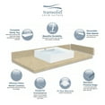 thumbnail image 3 of Transolid VT42.75x22-1RV-94-A-W-4 42.75 in. Solid Surface Vessel Vanity Top with 4 in. Centerset and Rectangular Vessel Sink, Sand Mountain, 3 of 6