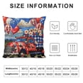thumbnail image 6 of Acheng Happy Independence Day Throw Pillow Covers Set of 2 Truck with Fireworks America Flag Star Stripes Plaid Cushion Case for Couch Sofa Home White, 6 of 6