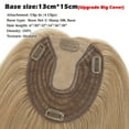thumbnail image 6 of Benehair 100% Real Remy Hair Clip In Extensions Silk Base Topper Toupee Wiglet Clip In Hairpiece Top Hair Piece For Thin Hair New 13cm*15cm Blonde 6"-22", 6 of 11