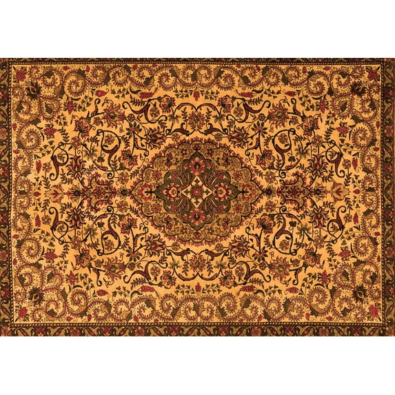 Ahgly Company Indoor Rectangle Persian Orange Traditional Area Rugs, 2' x 3'