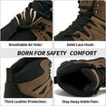 thumbnail image 4 of MeMoride Steel Toe Boots for Men Safety Work Shoes Comfort Mens Industrial Construction Boots, 4 of 7
