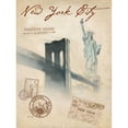 thumbnail image 3 of FISK, Arnie 14x18 Black Modern Framed Museum Art Print Titled - Bridge to NYC, 3 of 5