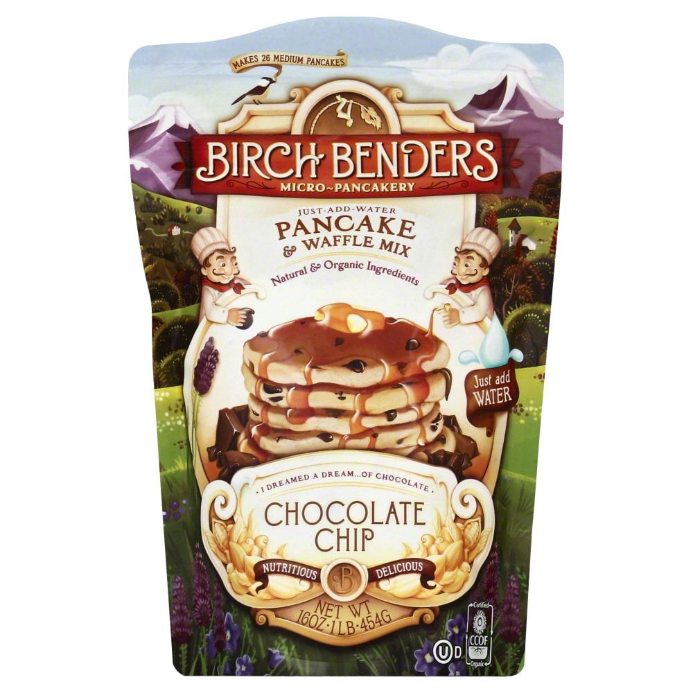 Birch Benders Micro-Pancakery Pancake & Waffle Mix Chocolate Chip 16 oz by Birch Benders