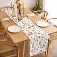 thumbnail image 3 of Brown Spring Floral Table Runner 48 Inches Long Farmhouse Dress Scarves, Flowers Botanical Elegant Pastoral Dining Tablerunner for Coffee Table/Kitchen Island/Party Décor, 13" x 48", 3 of 8