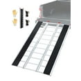 thumbnail image 1 of Snowmobile Loading Ramp 85" l x 54" w Aluminum Foldable Ramps, 1500 LBS Capacity Heavy-Duty Tri-Fold Ramps with Ski Wide Guides for Motorcycle/Dirt Bike/Trailer/ATV/UTV/Garden Tractor/Lawn Mower, 1 of 9