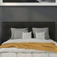 thumbnail image 4 of Button Tufted Upholstered Full Size Headboard in Black Vinyl, 4 of 9