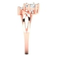 thumbnail image 3 of Three-Stone Engagement Ring for Women - 0.87ct White Sapphire in 14K Rose Gold Promise Ring, 3 of 6
