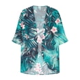 thumbnail image 5 of Cárdigan de manga larga para mujer, blusa informal estampada con bolsillo, abrigo tipo cárdigan para mujer, 5 of 5