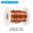 thumbnail image 2 of Unique Bargains Soft Copper Wire, 11Gauge/2.2mm Diameter 5m/16.4ft Spool Pure Copper Wire, 2 of 8