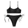 thumbnail image 2 of BONIXOOM Womens Swimsuits Tankini No Closure Solid One-Piece Shorts Summer Swimwears on Clearance Black Size 8, 2 of 8