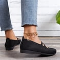 thumbnail image 6 of YOUYEDIAN Mary Jane Shoes Women Comfortable Slip on Non Slip Ballet Flats Shoes Spring Business Wide Closed Toe Low Heels Walking Shoes (Black), 6 of 6