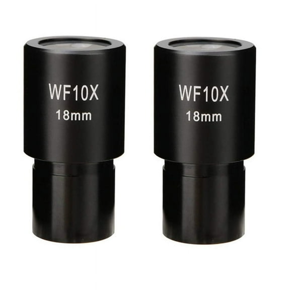 2 PCS WF10X Widefield Eyepiece Biological Microscope Optical Lens Wide Angle 23.2mm Mounting Size