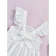 thumbnail image 6 of Franhais Toddler Girls Casual Dress, Back Tie-up Bowknot Contrast Color Rainbow Printed Dresses, 6 of 9