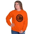 thumbnail image 4 of Wave Compass Ocean Sea Spiritual Unisex Plus Fleece Graphic Sweatshirt Brisco Brands 2X, 4 of 5