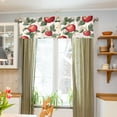 thumbnail image 3 of Yayeee Kitchen Valance Rod Pocket 54" x 18" Living Room Window Curtain, Apples Flower Pattern, 3 of 6