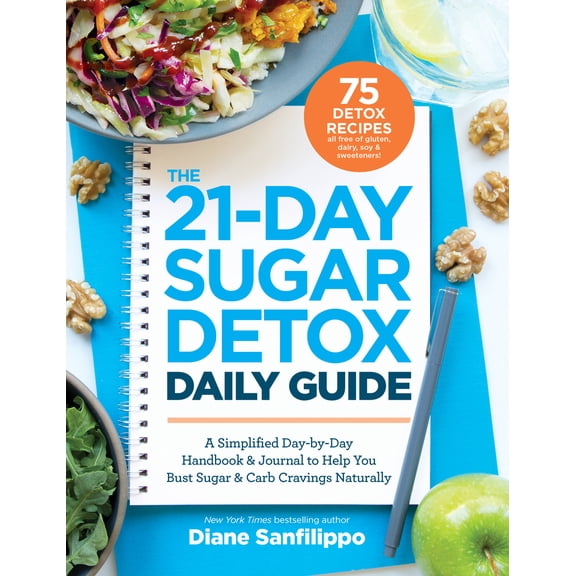 Pre-Owned The 21-Day Sugar Detox Daily Guide: A Simplified, Day-By-Day Handbook & Journal to Help You Bust Sugar & Carb Cravings Naturally (Paperback) 1628602708 9781628602708